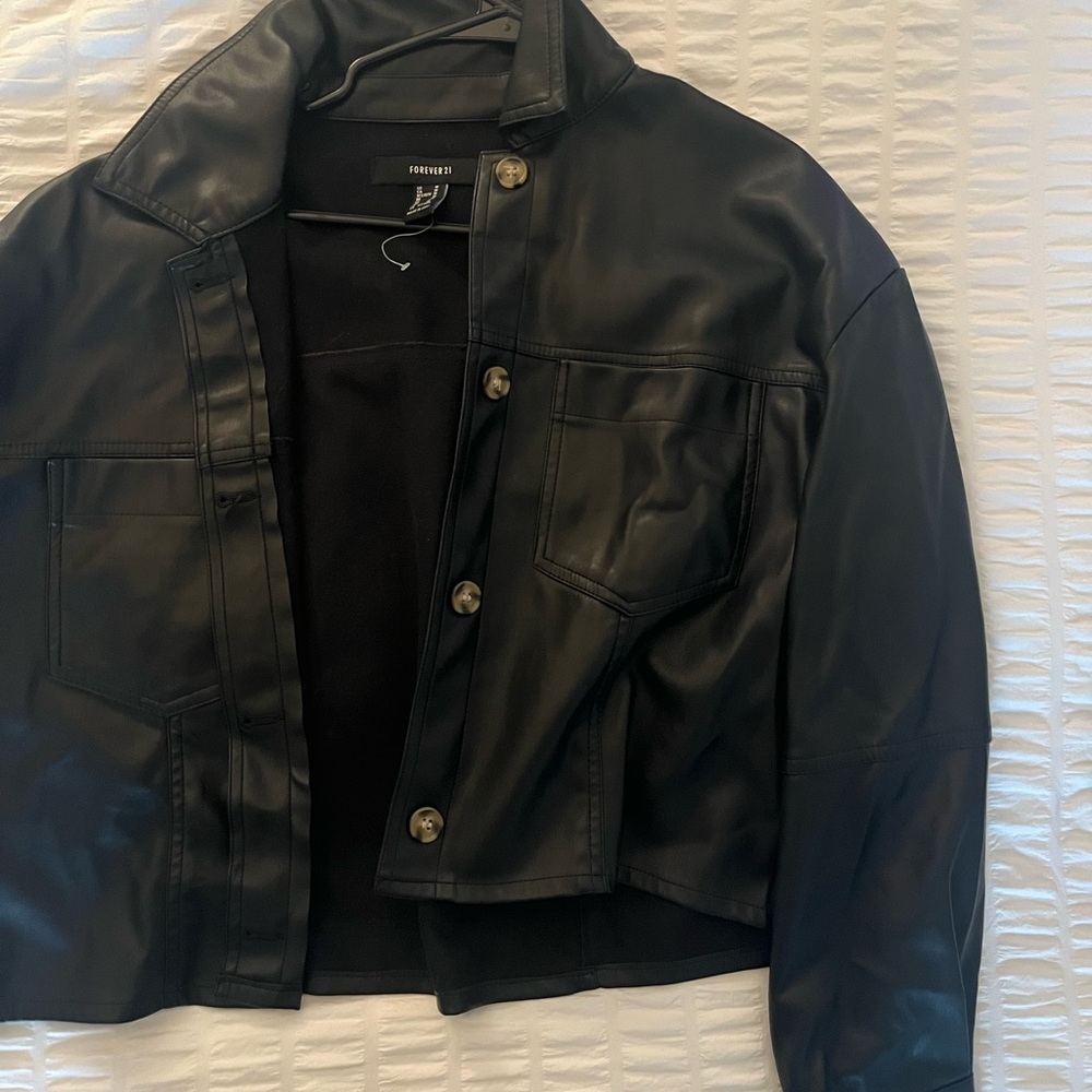 Faux leather jacket